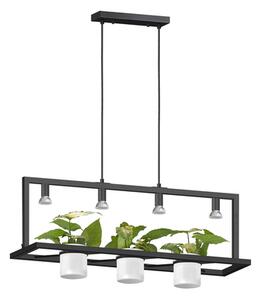 Lampa wisząca z osłonkami na rośliny czarna PLANTER