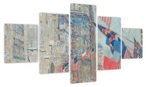Obraz - Childe Hassam, Allies day, reprodukcje (125x70 cm)