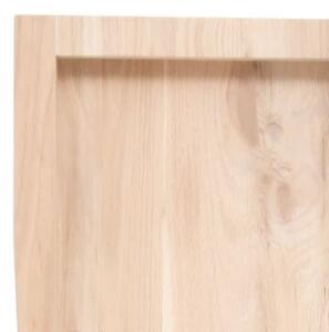 Półka, 80x30x(2-4) cm, surowe lite drewno dębowe
