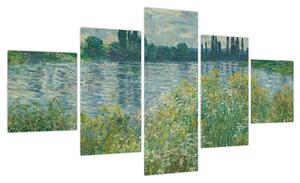 Obraz - Claude Monet, Banks of the Seine, reprodukcje (125x70 cm)