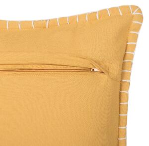 Zestaw 2 poduszek dekoracyjnych z wiskozy 45 x 45 cm żółty Kavalam Beliani