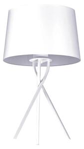 Biała lampa stołowa abażurowa - S913 R3-M17