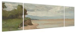 Obraz - Jean-Baptiste-Camille Corot, Beach Near Etretat, reprodukcje (170x50 cm)