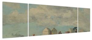 Obraz - Eugène Boudin, Beach Scene, reprodukcje (170x50 cm)