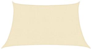 Żagiel przeciwsłoneczny, 160 g/m², kremowy, 3/4x2 m, hdpe