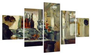 Obraz - Style of Edouard Manet, Bon Bock Cafe, reprodukcje (125x70 cm)