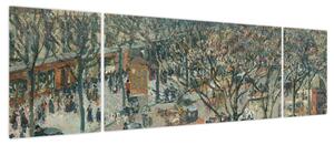 Obraz - Camille Pissarro, Boulevard des Italiens, Morning, Sunlight, reprodukcje (170x50 cm)