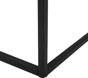Stolik pomocniczy kwadratowy ciemne drewno czarna rama 60 x 60 cm Delano Beliani
