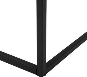 Stolik pomocniczy kwadratowy efekt betonu czarna rama 60 x 60 cm Delano Beliani