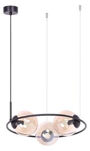 Geometryczna lampa wisząca z bursztynowymi kloszami - A202 Z7-N12