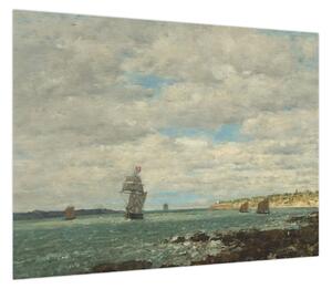 Obraz - Eugène Boudin, Coast of Brittany, reprodukcje (70x50 cm)