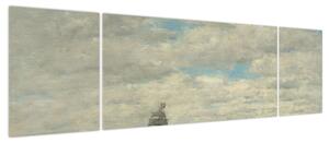 Obraz - Eugène Boudin, Coast of Brittany, reprodukcje (170x50 cm)