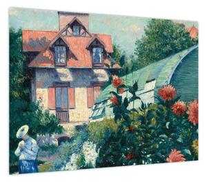 Obraz - Gustave Caillebotte, Dahlias, Garden at Petit Gennevilliers, reprodukcje (70x50 cm)