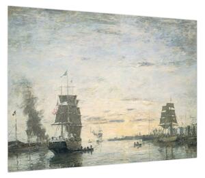 Obraz - Eugène Boudin, Entrance to the Harbor, Le Havre, reprodukcje (70x50 cm)