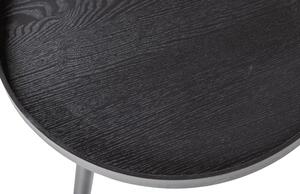 Czarny stolik WOOOD Mesa, Ø 78 cm