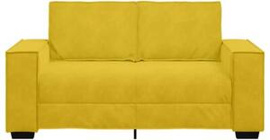 Sofa 2-osobowa, Å¼Ã³Åta, 160x78x84 cm, tapicerowana aksamitem