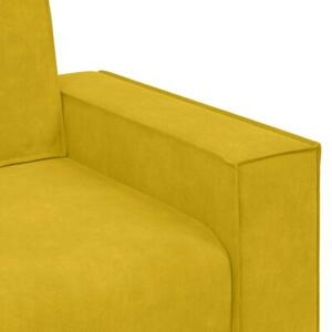Sofa 2-osobowa, Å¼Ã³Åta, 180x78x84 cm, tapicerowana aksamitem