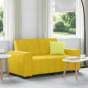 Sofa 2-osobowa, Å¼Ã³Åta, 160x78x84 cm, tapicerowana aksamitem