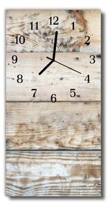 Zegar Szklany Pionowy Drewno naturalne beżowy