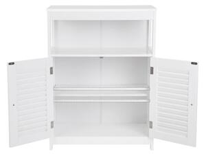 Biała szafka z półką i drzwiczkami Songmics, wys. 80 cm
