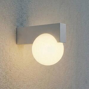 Kinkiet zewnętrzny LED Vijon Lucande, aluminiowy / szary / cynkowy, aluminium, nowoczesny