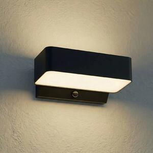 Lampa zewnętrzna z czujnikiem ruchu Fando Lindby, aluminiowy / szary / cynkowy, aluminium