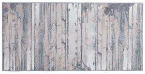 Dywan chodnik prostokątny 80x150 cm abstrakcyjny wzór beżowo-szary Dallica Beliani