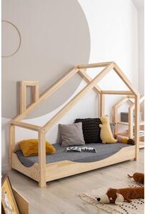 Łóżko w kształcie domku z drewna sosnowego Adeko Luna Elma, 90x200 cm