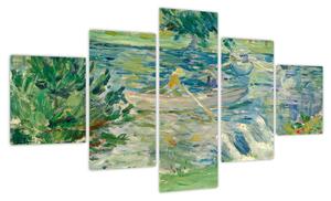 Obraz - Berthe Morisot, Girl in a Boat with Geese, reprodukcje (125x70 cm)