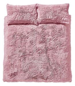 Różowa pościel z mikropluszu Catherine Lansfield Cuddly, 135x200 cm