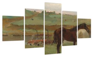 Obraz - Edgar Degas, Horses in a Meadow, reprodukcje (125x70 cm)