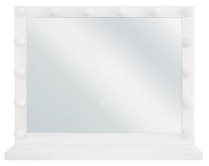 Lustro z oświetleniem LED prostokątne 50 x 60 cm do łazienki srebrne Beauvoir Beliani