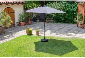 Czarny parasol ogrodowy bez podstawy Bonami Essentials Sun, ø 300 cm