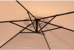Beżowy parasol ogrodowy bez podstawy Bonami Essentials Happy Sun, ø 300 cm