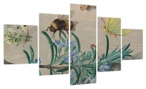 Obraz - Jan van Kessel the Elder, Insects and a Sprig of Rosemary, reprodukcje (125x70 cm)