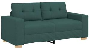 Sofa dwuosobowa, ciemnozielona, 180x77x82 cm, tkanina