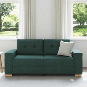 Sofa dwuosobowa, ciemnozielona, 180x77x82 cm, tkanina