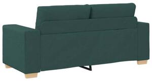 Sofa dwuosobowa, ciemnozielona, 180x77x82 cm, tkanina