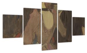 Obraz - Henri de Toulouse-Lautrec, La Goulue and Her Sister, reprodukcje (125x70 cm)