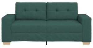 Sofa dwuosobowa, ciemnozielona, 180x77x82 cm, tkanina
