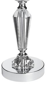 Elegancki świecznik lampion stojący niski szklany z metalem 41 cm srebrny Bonao Beliani
