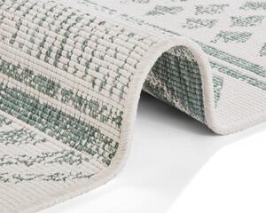 Zielono-kremowy dywan odpowiedni na zewnątrz NORTHRUGS Biri, 120x170 cm
