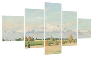 Obraz - Camille Pissarro, Landscape, Ile de France, reprodukcje (125x70 cm)