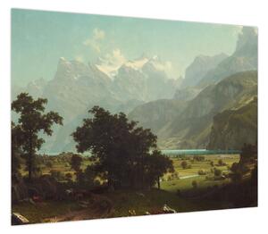 Obraz - Albert Bierstadt, Lake Lucerne, reprodukcje (70x50 cm)