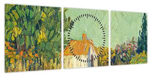 Obraz - Imitator of Vincent van Gogh, Landscape, reprodukcje (z zegarem) (90x30 cm)
