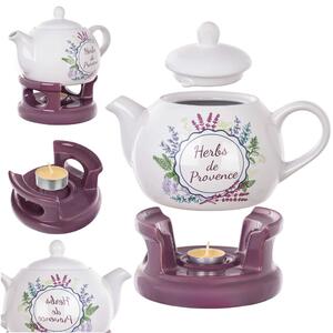 Dzbanek ceramiczny z podgrzewaczem Irais 1L zioła
