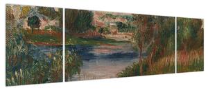 Obraz - Auguste Renoir, Landscape at Vetheuil, reprodukcje (170x50 cm)