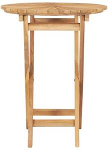 Składany stół ogrodowy, Ø 60 cm, lite drewno tekowe
