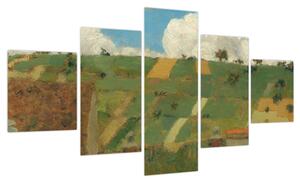 Obraz - Edouard Vuillard, Landscape of the Ile de France, reprodukcje (125x70 cm)