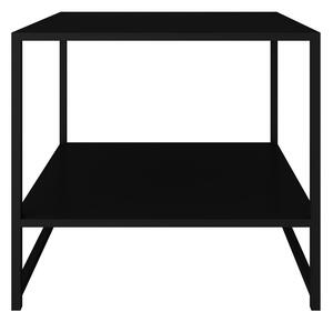 Czarny metalowy stolik Canett Lite, 50x50 cm